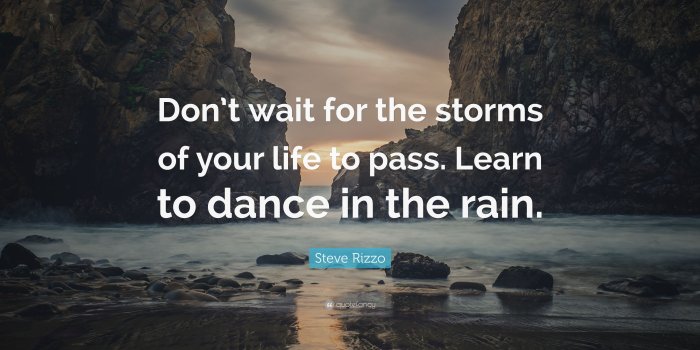 3840x2160 Steve Rizzo Quote: “Don't wait for the storms of your life to pass