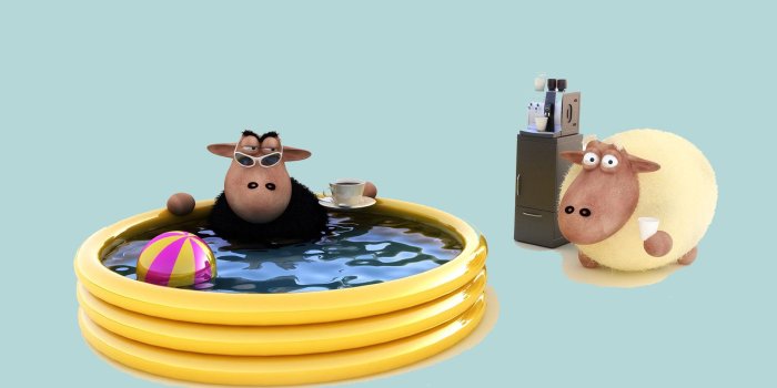 1920x1200 Black sheep relaxing wallpaper - Funny wallpapers - #17327