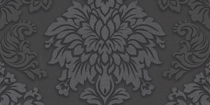 1000x800 Sample Meredith Classic Baroque Wallpaper in Black, Grey, and