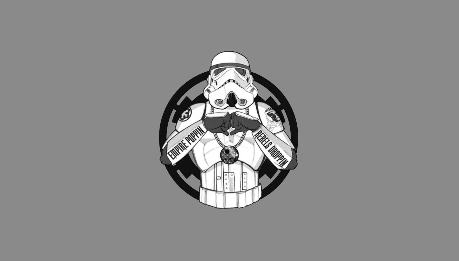 1668x949 Star Wars, minimalistic, stormtroopers, artwork, The Empire
