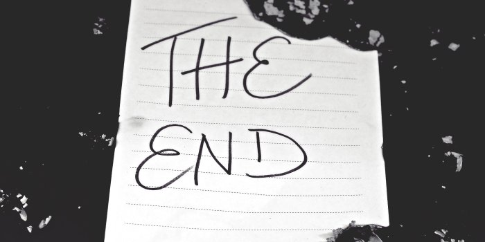 3000x2250 Download wallpaper 3000x2250 inscription, the end, ashes, bw hd