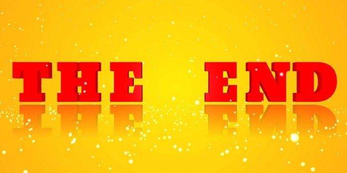 1920x1080 4k Uhd The End Mobiel Particles Style Logo Animation - End Logo