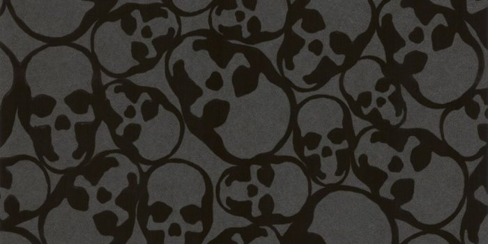 1024x1024 Black Wallpaper | Skulls Wallpaper | Graham & Brown