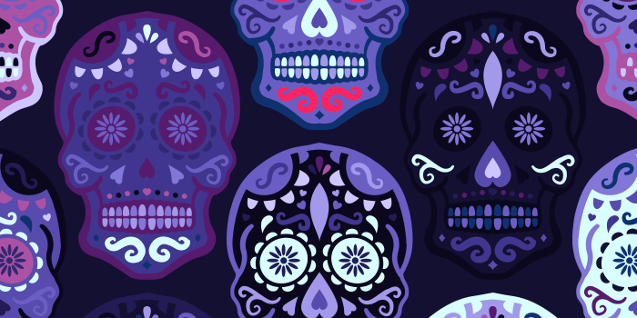2800x6400 Russfussuk Dead Sweet Skull Pattern M2A #pattern #patterndesign