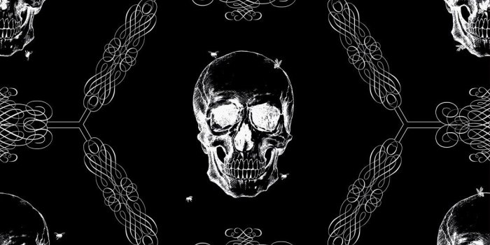 1100x1318 Skull & Bee Gothic Wallpaper, Kingdom Home | Milton & King