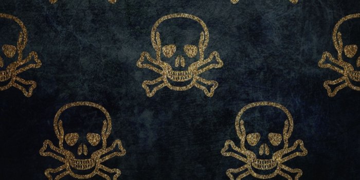 3415x3415 Download wallpaper 3415x3415 skull, patterns, texture, golden ipad