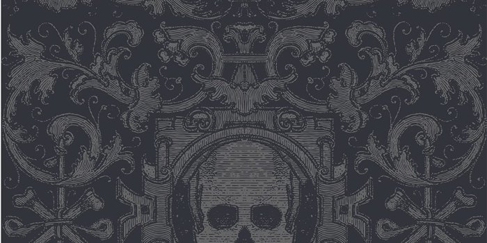 1495x1500 Amazon.com: Mitchell Black Skull Box Wallpaper in Black: Home