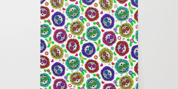 1500x1500 Sugar Skulls, Day Of The Dead, Skull Pattern Wallpaper by