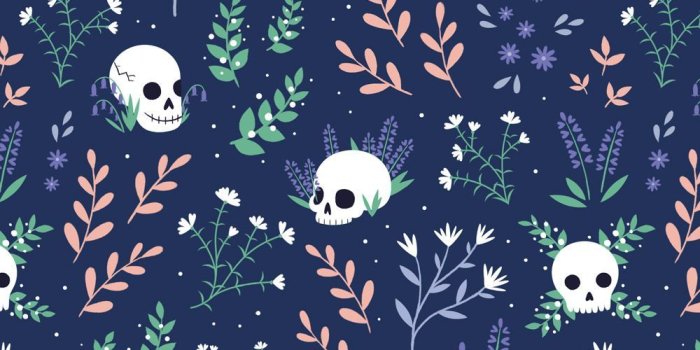 1000x1000 alyssascottart: “Some of my new skull floral patterns ” | Skull