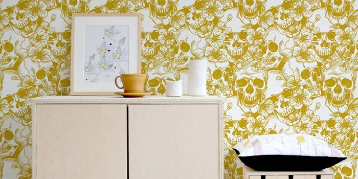 1200x1876 Hibiscus and Skull Wallpaper | ONDECOR.COM