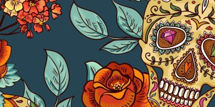 750x1334 Skull Floral Pattern - 750x1334 Wallpaper - Ecopetit.cat