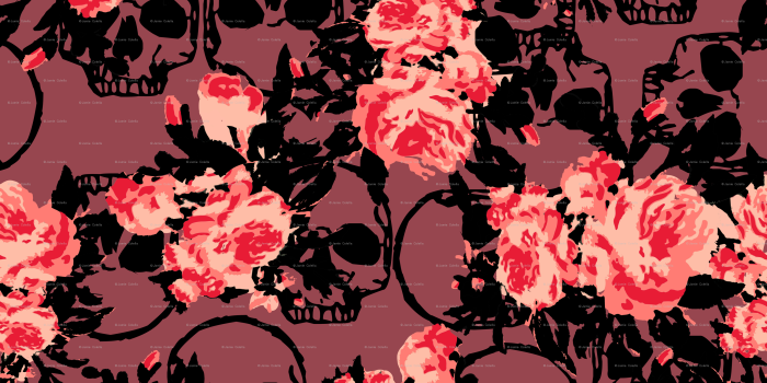 3008x3008 Floral And Skull Pattern, Hd Wallpapers & backgrounds Download