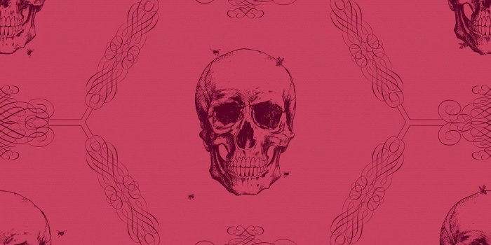 1100x1318 Skull & Bee Gothic Wallpaper, Kingdom Home • Milton & King AUS