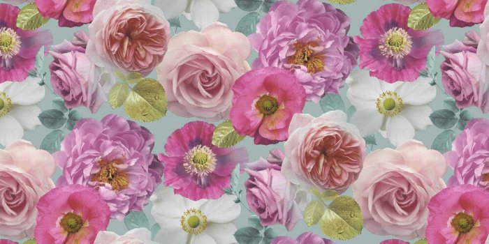1000x1000 Country Garden by Arthouse - Teal - Wallpaper : Wallpaper Direct