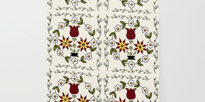 1500x1500 Dutch Country Floral Wallpaper by bohemianbound | Society6