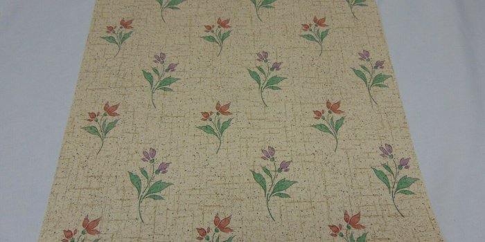 1600x1200 VINTAGE DOUBLE ROLL-WALLPAPER PARKVIEW COUNTRY STYLE FLORAL