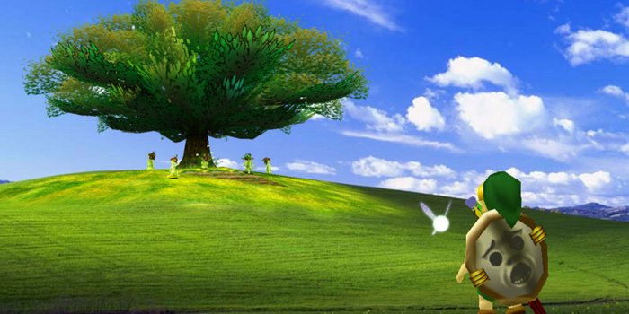 4000x2500 link bliss windows xp the legend of zelda microsoft windows the