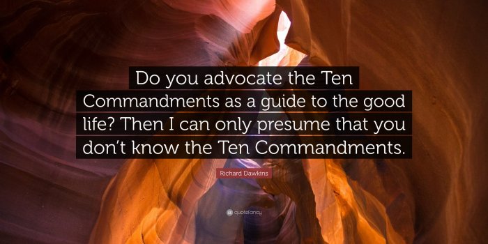 3840x2160 Richard Dawkins Quote: “Do you advocate the Ten Commandments as a
