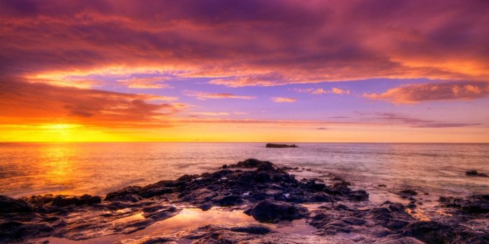 1920x1200 Colorful Ocean Sunset - Free wallpapers
