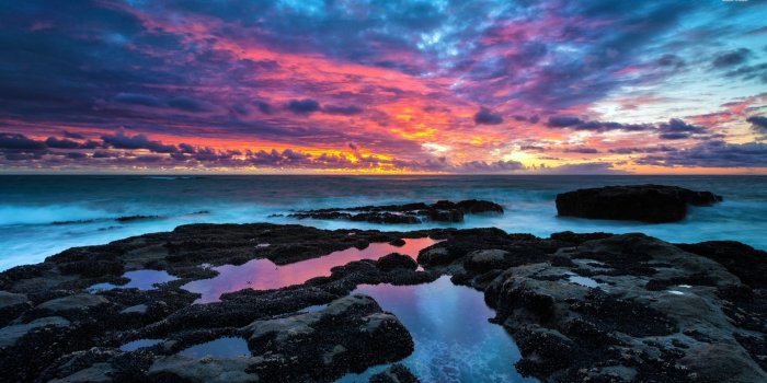 1920x1080 Colorful Clouds Ocean Wallpapers