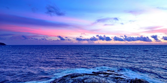 1920x1200 nature, Sea, Ocean, Color, Blue, Seascape, Waves, Sky, Clouds