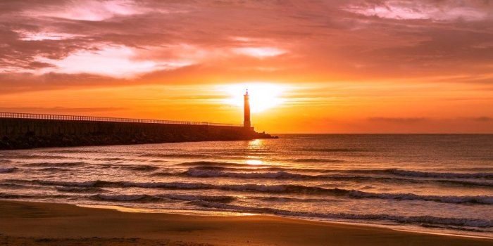 1332x850 Wallpaper colorful, waves, twilight, sky, sea, ocean, coast