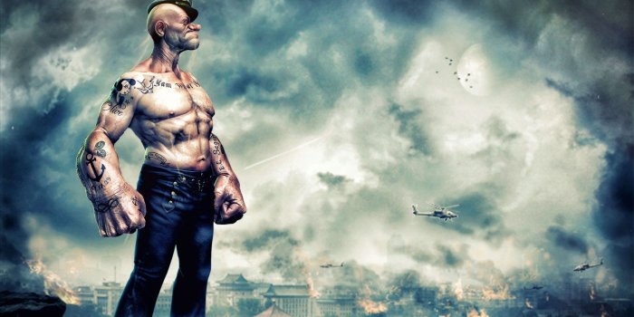 1920x1080 Wallpaper Popeye, HD, 4K, Creative Graphics, #8568 | Wallpaper for