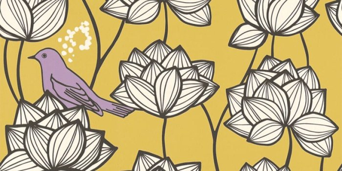 1000x800 A.S. Création Wallpaper «Flowers, Purple, White, Yellow» 363173