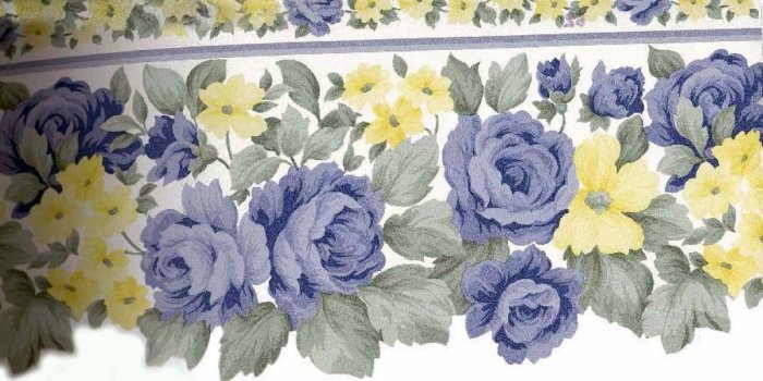 1200x900 Blue Roses Yellow Flowers Wallpaper Border