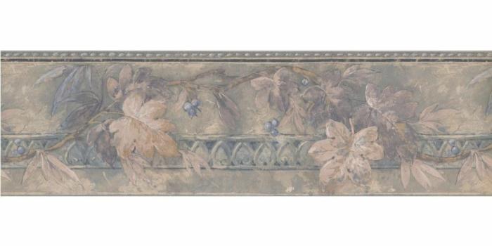 1000x1000 Fleur De Lis Living Bernabe Floral Blueberry 15' L x 7