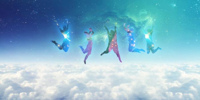 1332x850 Wallpaper Clouds, Stars, Space, Blue, Galaxy, Jumping images for