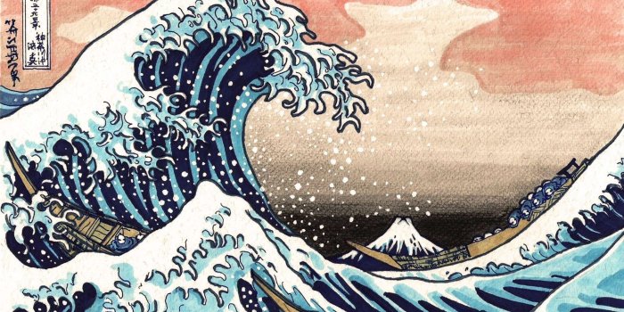 2048x1152 Waves Japanese Artwork The Great Wave Off Kanagawa - Great Wave