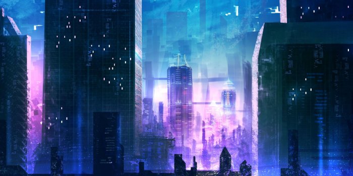 1920x1080 Download 1920x1080 wallpaper futuristic city, buildings, night