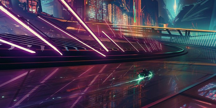 1920x1080 science fiction, Cyberpunk, Motorcycle, Cityscape, Neon
