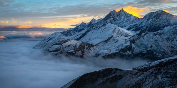 5683x3794 Snow-capped mountain, Alps, mountain, winter HD wallpaper