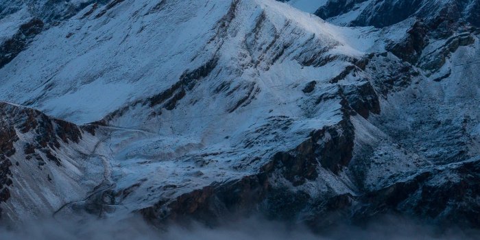 2160x3840 Wallpaper Alps, mountain, winter, fog, 5k, Nature #17396