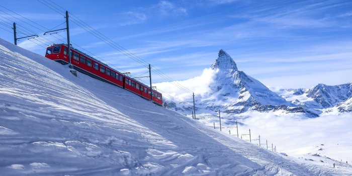 3840x2160 4503893 #Matterhorn, #train, #snow, #clouds, #Switzerland, #Alps