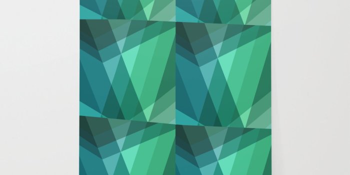 1500x1500 Fig. 046 Mint, Sea Green, Blue & Teal Geometric Wallpaper by