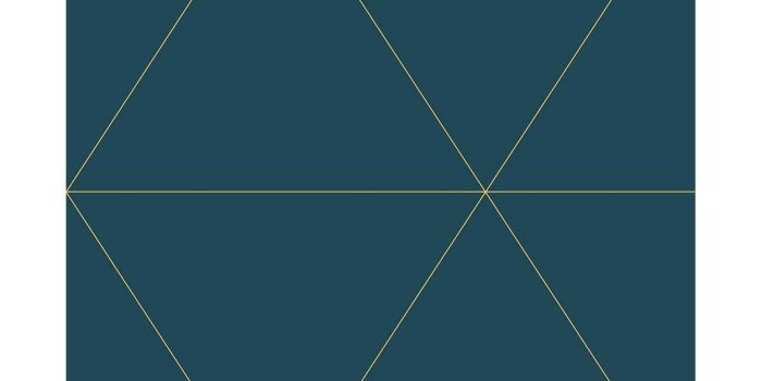 1200x1010 Twilight Teal Geometric Wallpaper - Barrydowne Paint