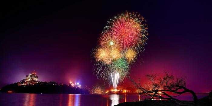 1920x1200 Fireworks city night wallpaper | 1920x1200 | #26400