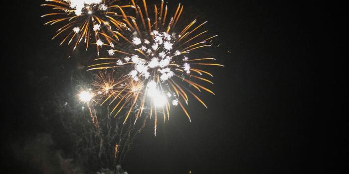 910x1365 HD wallpaper: Fireworks, Baltic Sea, Sea, Rocket, beach, water