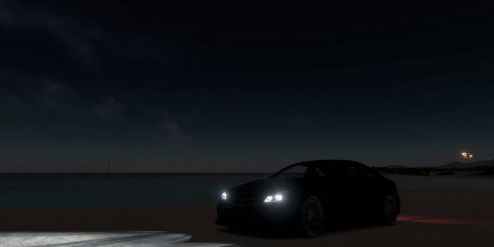 1280x720 C63 Beach Night with Fireworks 1080p 60fps Forza Horizon 3