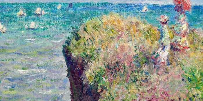 1080x1920 Claude Monet: The Cliff Walk at Pourville (1882) Detail #Monet
