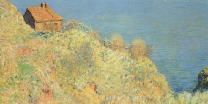 1400x1050 LA MAISON DU P CHEUR VARENGEVILLE BY MONET WALLPAPER ( Desktop