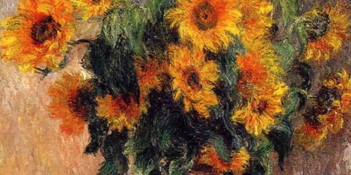 865x1080 Bouquet Of Sunflowers - Claude Monet Wallpaper Image
