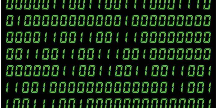 1600x1171 0,1 digits vector wallpaper. Green Binary code on black background