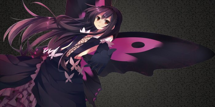 1920x1200 Brown eyes anime anime girls accel world butterfly wings kuro yuki