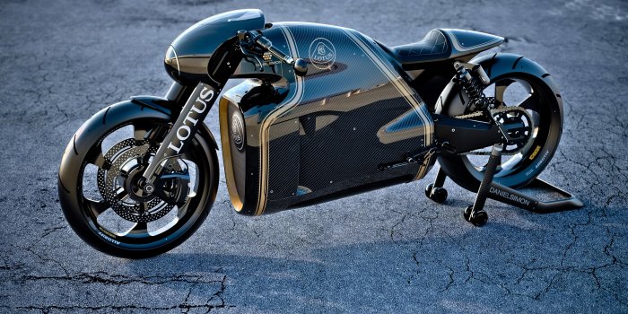 5000x3300 Black Lotus concept motorcycle with stand HD wallpaper | Wallpaper