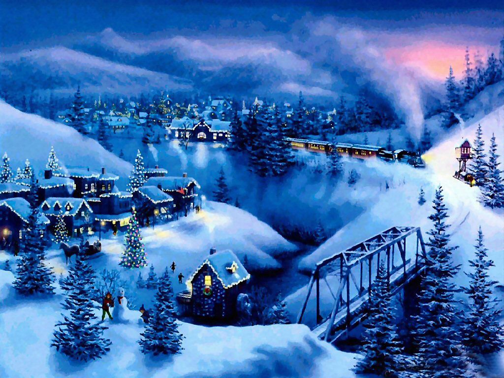 1024x768 44+] Christmas Snow Wallpaper for Computer on WallpaperSafari