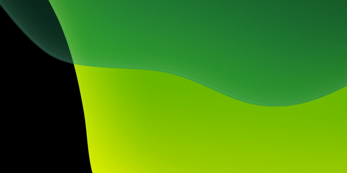 1436x3113 iOS 13 Official Stock Wallpaper (Ultra HD) – Green Dark